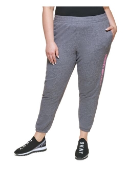 Sport Plus Size Logo High-Rise Joggers