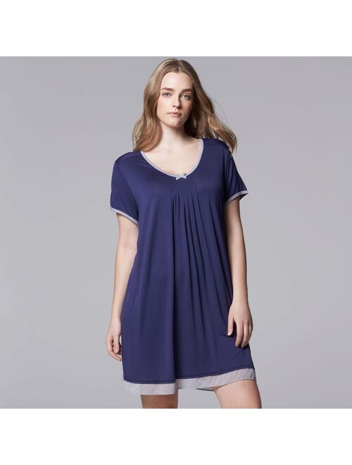 Plus Size Simply Vera Vera Wang Basic Luxury Sleepshirt