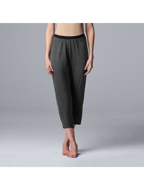 Women's Simply Vera Vera Wang Basic Luxury Pajama Capri Pants