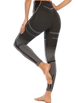 Women High Waist Seamless Workout Leggings Yoga Pants Running Tummy Control Athletic Leggings