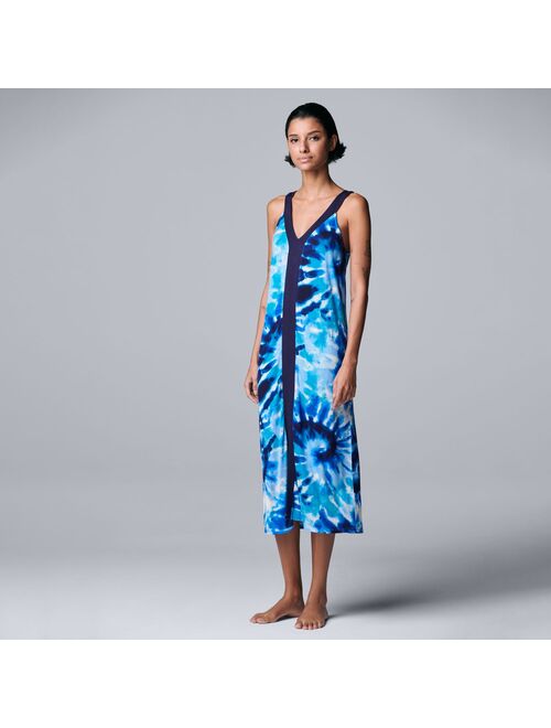 Women's Simply Vera Vera Wang Print Maxi Chemise