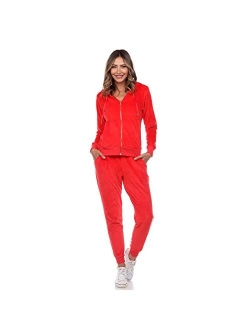 Women's Velour Tracksuit Loungewear 2pc Set