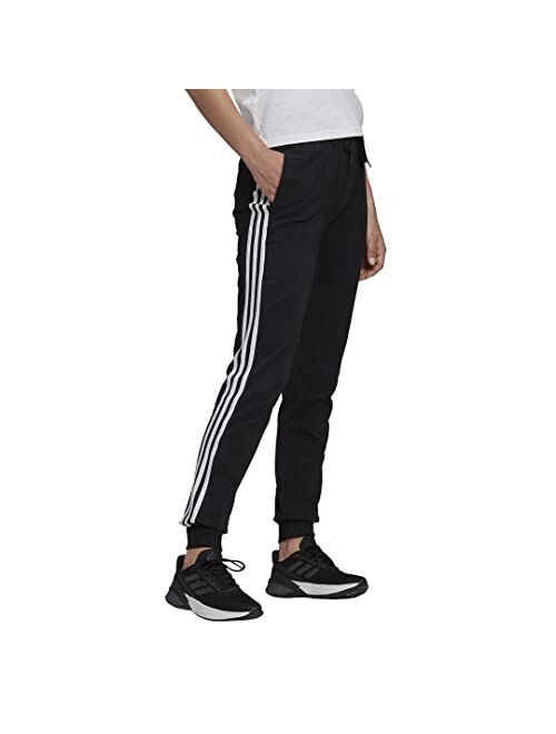 adidas Women's Essentials Single Jersey 3-Stripes Pants