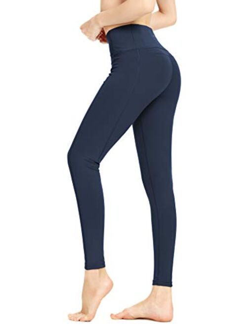 QUEENIEKE Women 25 Inches Yoga Leggings Sports Mid-Waist Tights 7/8 Length Pants 70824