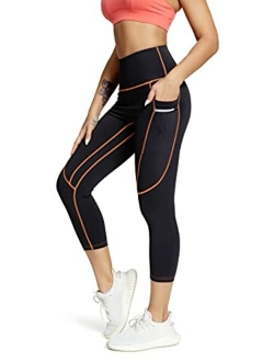 22 Inches Yoga Capris Running Tights Pants Workout Leggings for Women 19204