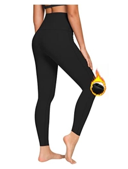 High Waisted Yoga Pants Leggings with 2 Pockets for Women Girls, Tummy Control Butt Lift Non See Through Sportswear