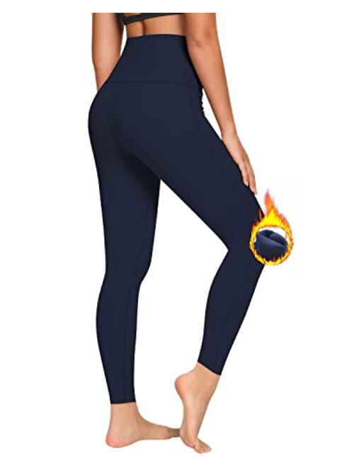 QUEENIEKE High Waisted Yoga Pants Leggings with 2 Pockets for Women Girls, Tummy Control Butt Lift Non See Through Sportswear