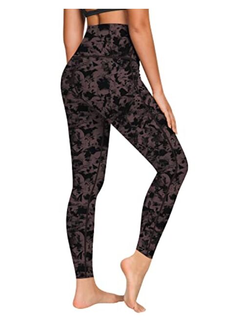 QUEENIEKE High Waisted Yoga Pants Leggings with 2 Pockets for Women Girls, Tummy Control Butt Lift Non See Through Sportswear