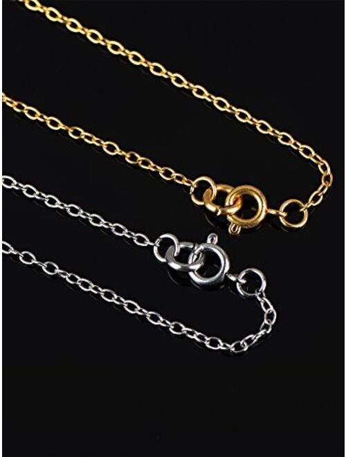 Mudder 8 Pieces Stainless Steel Necklace Extender Chains Bracelet Extension Chain, Silver and Gold