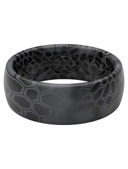 Camo Silicone Ring by Groove Life - Breathable Rubber Wedding Rings for Men, Lifetime Coverage, Unique Design, Comfort Fit Ring