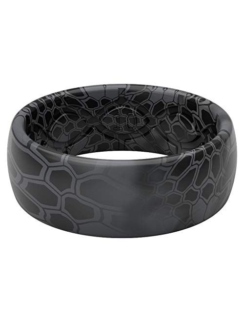 Kryptek Camo Silicone Ring by Groove Life - Breathable Rubber Wedding Rings for Men, Lifetime Coverage, Unique Design, Comfort Fit Ring