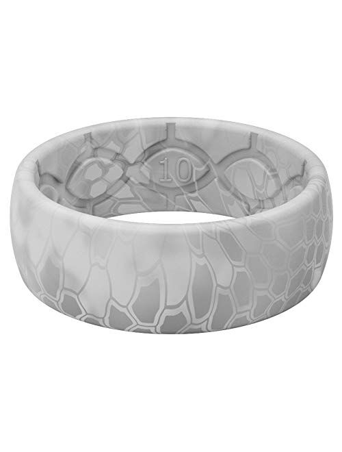 Kryptek Camo Silicone Ring by Groove Life - Breathable Rubber Wedding Rings for Men, Lifetime Coverage, Unique Design, Comfort Fit Ring