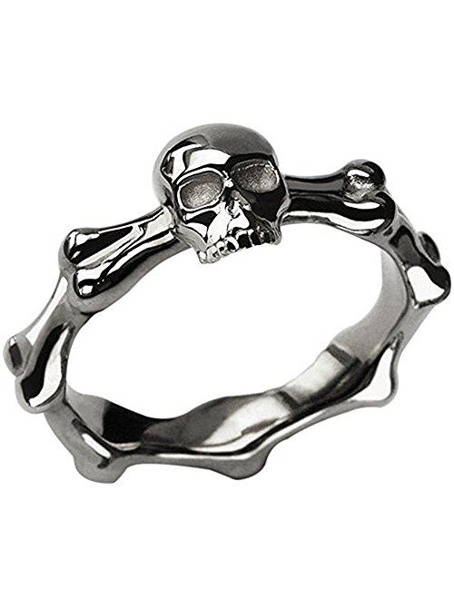 Stainless Steel Skull Biker Ring