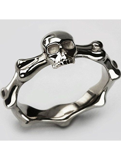 Stainless Steel Skull Biker Ring