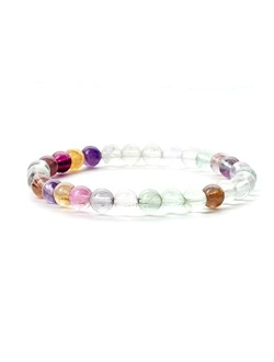 Cherry Tree Collection | Small, Medium, Large Sizes | Gemstone Beaded Stretch Bracelet | 6mm Round Beads