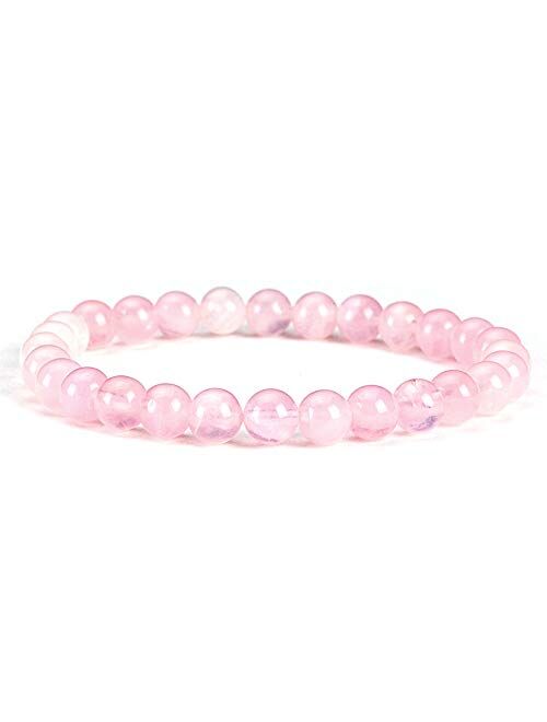 Cherry Tree Collection | Small, Medium, Large Sizes | Gemstone Beaded Stretch Bracelet | 6mm Round Beads