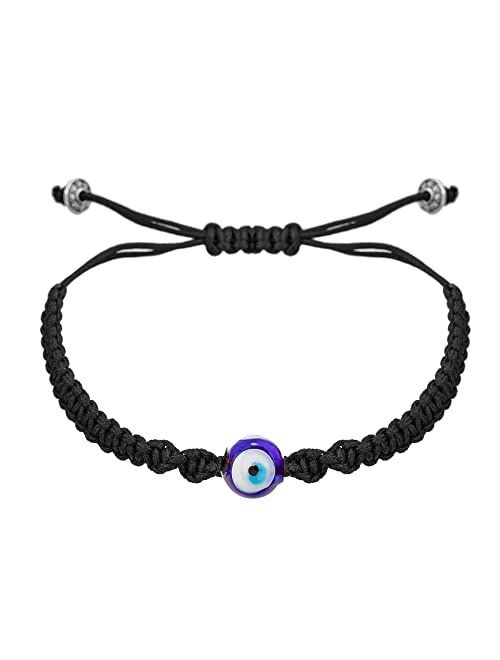 Handmade String Evil Eye Bracelet for Women Men Girls Boys Black Red Thread Adjustable Bracelets Minimalist Jewelry