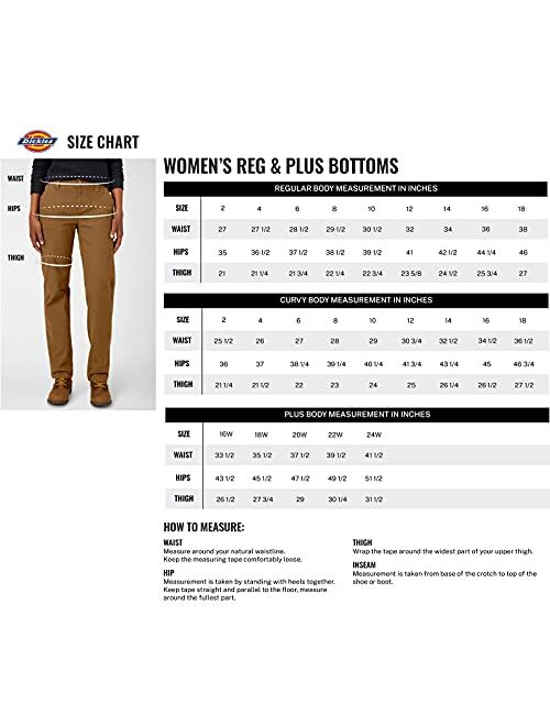 Dickies Women's Perfect Shape Straight Twill Pant