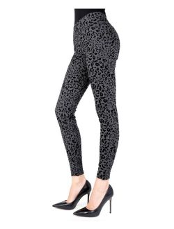 Cheetah Flocked Shaping Women's Leggings