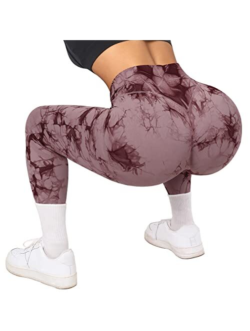 OMKAGI Women Contour Butt Lifting Leggings Seamless High Waisted Workout Yoga Pants