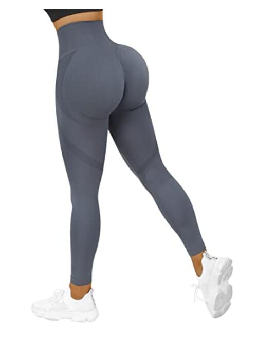 OMKAGI Women Contour Butt Lifting Leggings Seamless High Waisted Workout Yoga Pants