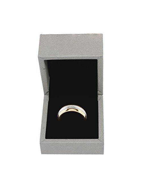 100S JEWELRY Mens Wedding Bands Tungsten Gold Rings Comfort Fit Imitated Meteorite Inlaid All Size 5-16 With Half sizes