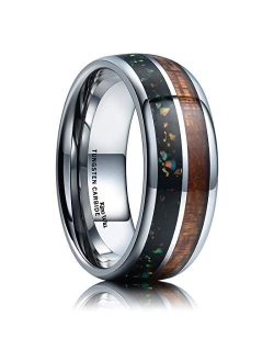 King Will 6mm/8mm Tungsten Carbide Ring for Men Wedding Band for Men Women Engagement Ring Comfort Fit