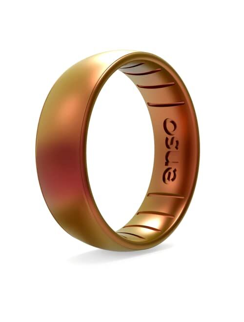 Enso Rings Classic Legend Silicone Ring - Made in The USA - an Ultra Comfortable, Breathable, and Safe Silicone Ring - Men's and Women's Silicone Wedding Ring