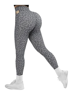 Womens High Waisted Seamless Ribbed Leggings Soft Slimming Yoga Pants