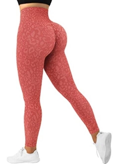 Womens High Waisted Seamless Ribbed Leggings Soft Slimming Yoga Pants