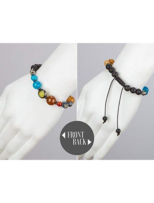 SPUNKYsoul New! His and Hers Couple Circle Distance Universe Bracelets Collection