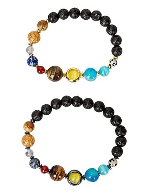 SPUNKYsoul New! His and Hers Couple Circle Distance Universe Bracelets Collection