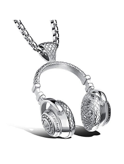 Zed Shadoww Apopo fashion Stainless Steel Headphone Pendant Necklace for Men