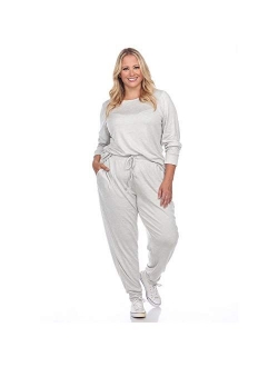 Plus Size White Mark 2-Piece Lounge Set