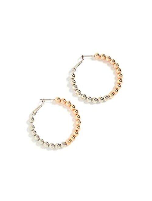 Kenneth Jay Lane Women's Gold And Silver Balls Hoop Earrings