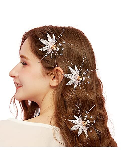 Etncy Life 3 Pcs Starfish Hair Clip Bridal Flower Girl Accessories for Wedding