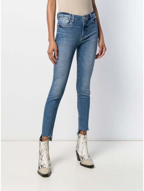 FRAME high rise skinny jeans