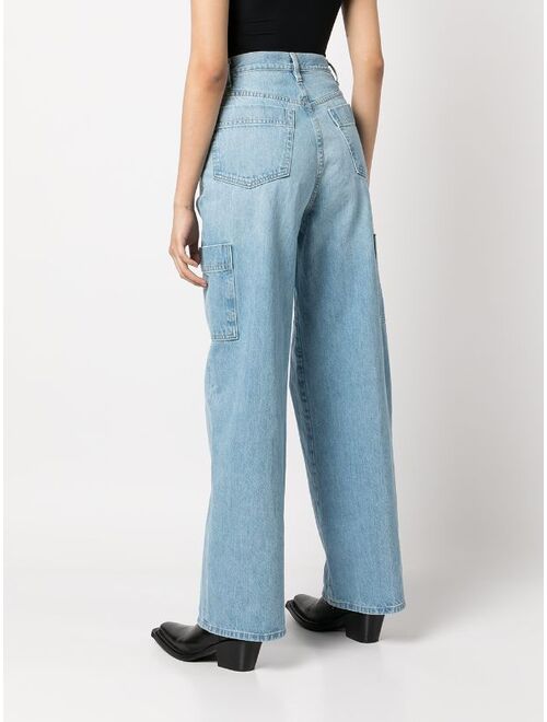 FRAME high-rise straight-leg jeans