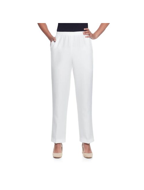 Alfred Dunner Classics Pull-On Straight-Leg Pants in Petite and Petite Short