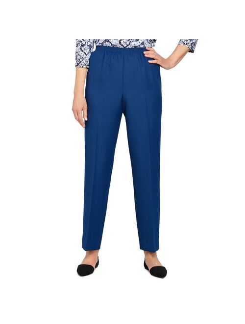 Women's Alfred Dunner Textured Easy Care Straight-Leg Pants