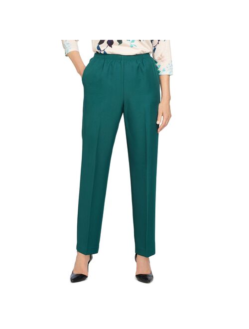 Women's Alfred Dunner Textured Easy Care Straight-Leg Pants