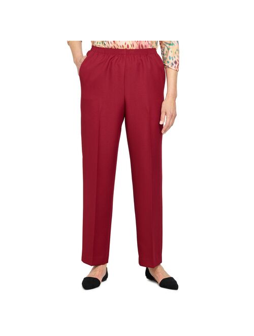 Women's Alfred Dunner Textured Easy Care Straight-Leg Pants