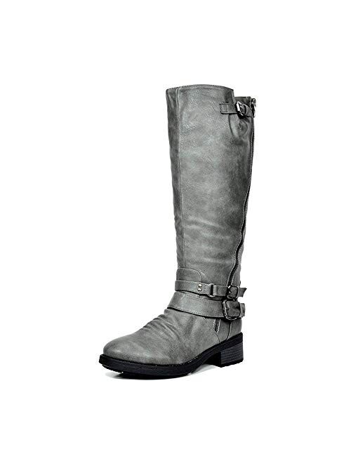 DREAM PAIRS Women's Knee High Riding Boots Wide Calf