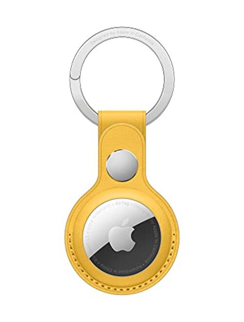 Apple AirTag Leather Key Ring - Saddle Brown