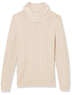 Amazon Brand - Goodthreads Men's Supersoft Shawl Collar Cable Knit Pullover Sweater