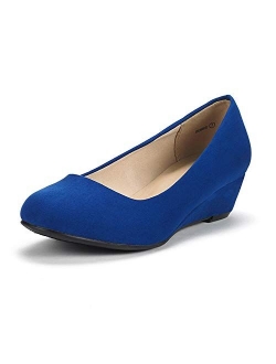 Women's Debbie Mid Wedge Heel Pump Shoes