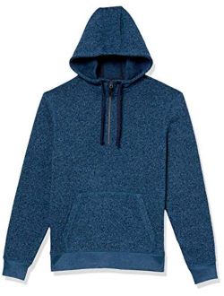 Men's Sweater-Knit Fleece Long-Sleeve Half-Zip Hoodie