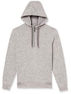 Men's Sweater-Knit Fleece Long-Sleeve Half-Zip Hoodie