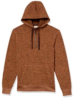 Men's Sweater-Knit Fleece Long-Sleeve Half-Zip Hoodie