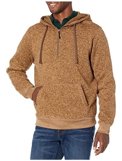 Men's Sweater-Knit Fleece Long-Sleeve Half-Zip Hoodie